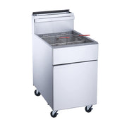 MGEF-5-MG | Freidora comercial a gas LP Migsa 32 L con 5 quemadores y 2 canastillas