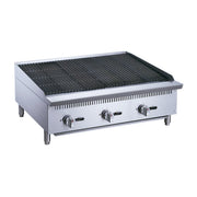 RFS-36-MG | Asador comercial a gas Migsa  de 3 quemadores radiantes en acero inoxidable