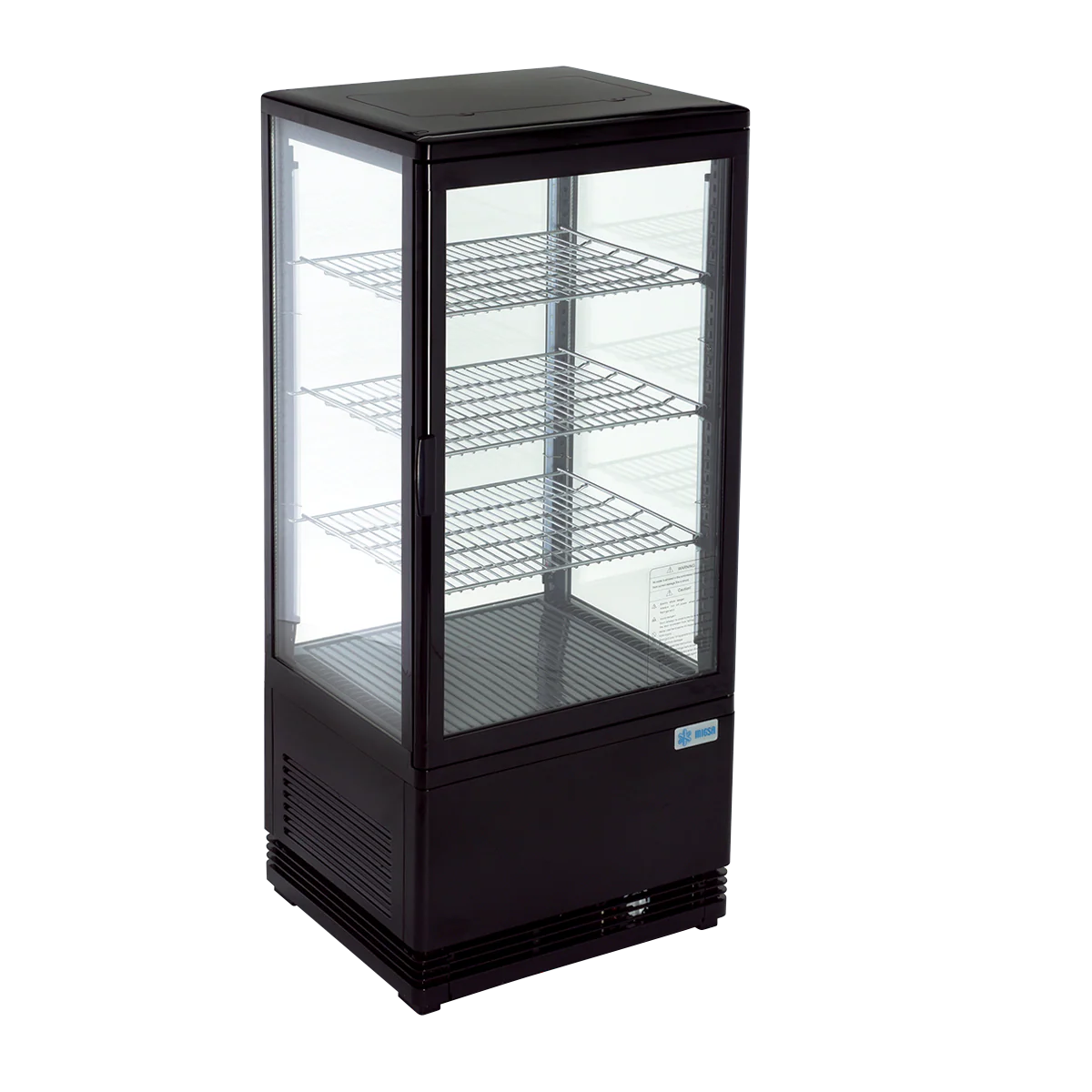 RT-78L | Refrigerador panorámico Migsa 78 L con puerta recta de cristal e iluminación LED