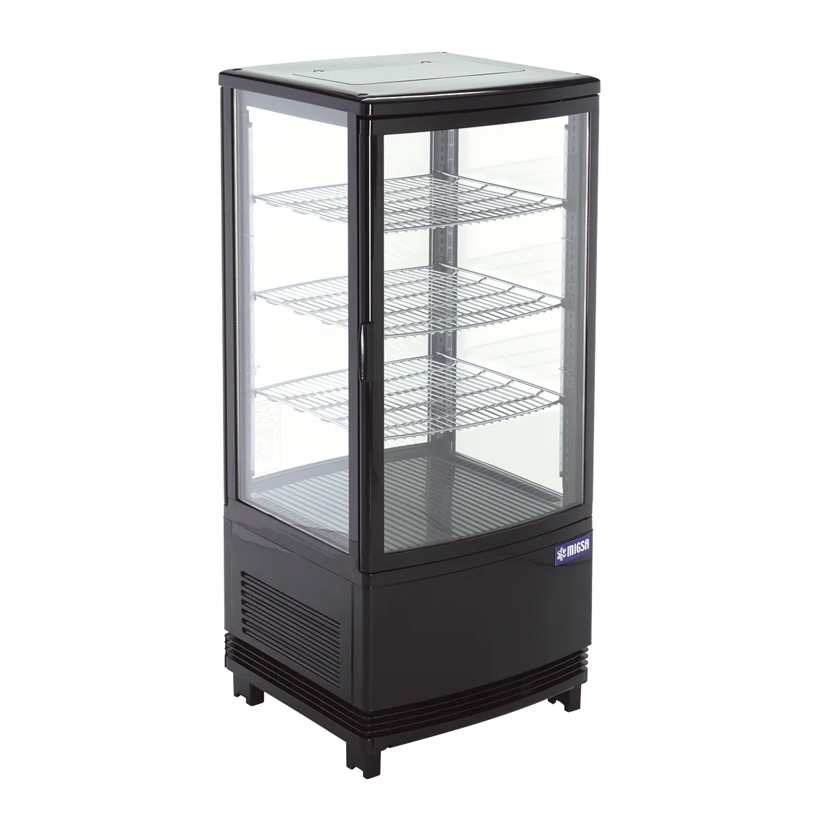 RT-78L 2R | Refrigerador de exhibición panorámica Migsa 86 L con 2 puertas curvas pasantes e iluminación LED