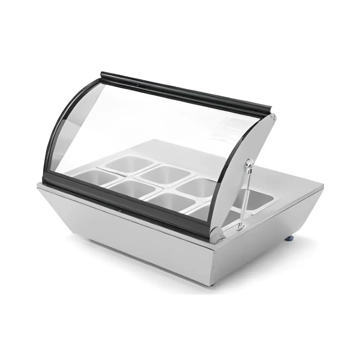 RTR-67L | Base caliente eléctrica de sobremesa Migsa 500 W con 8 insertos y tapa de cristal