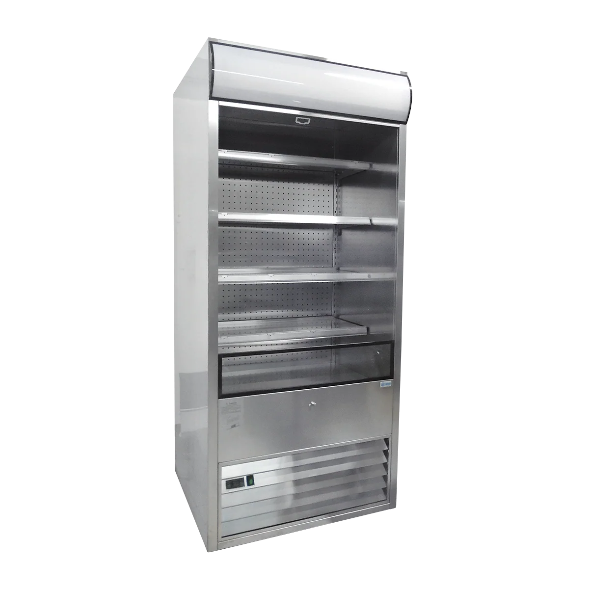 RTS-530L | Mural refrigerado de autoservicio Migsa 530 L con frente de 90 cm, cortina nocturna e iluminación LED