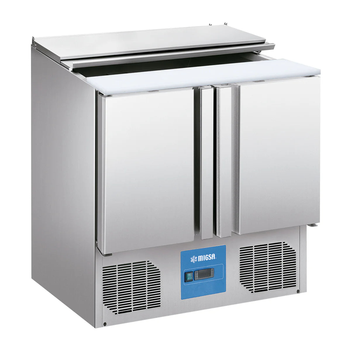 S900 | Barra fría para ensaladas Migsa 230 L con 2 puertas e insertos incluidos