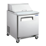 SCL-1 | Mesa fría para ensaladas Migsa  170 L con 1 puerta, tapa abatible e insertos incluidos