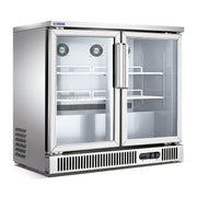SG250 | Refrigerador contrabarra Migsa 250 L con 2 puertas de cristal y control digital de temperatura