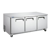 UC-72F-3 | Mesa fría congelada Migsa 530 L con 3 puertas sólidas y control digital de temperatura