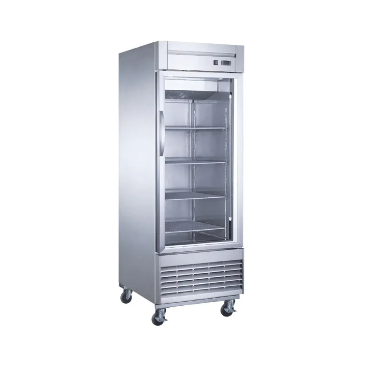 UR-27C-1G | Refrigerador vertical de acero inoxidable Migsa 650 L con 1 puerta de cristal y control digital de temperatura