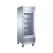 UR-27C-1G | Refrigerador vertical de acero inoxidable Migsa 650 L con 1 puerta de cristal y control digital de temperatura