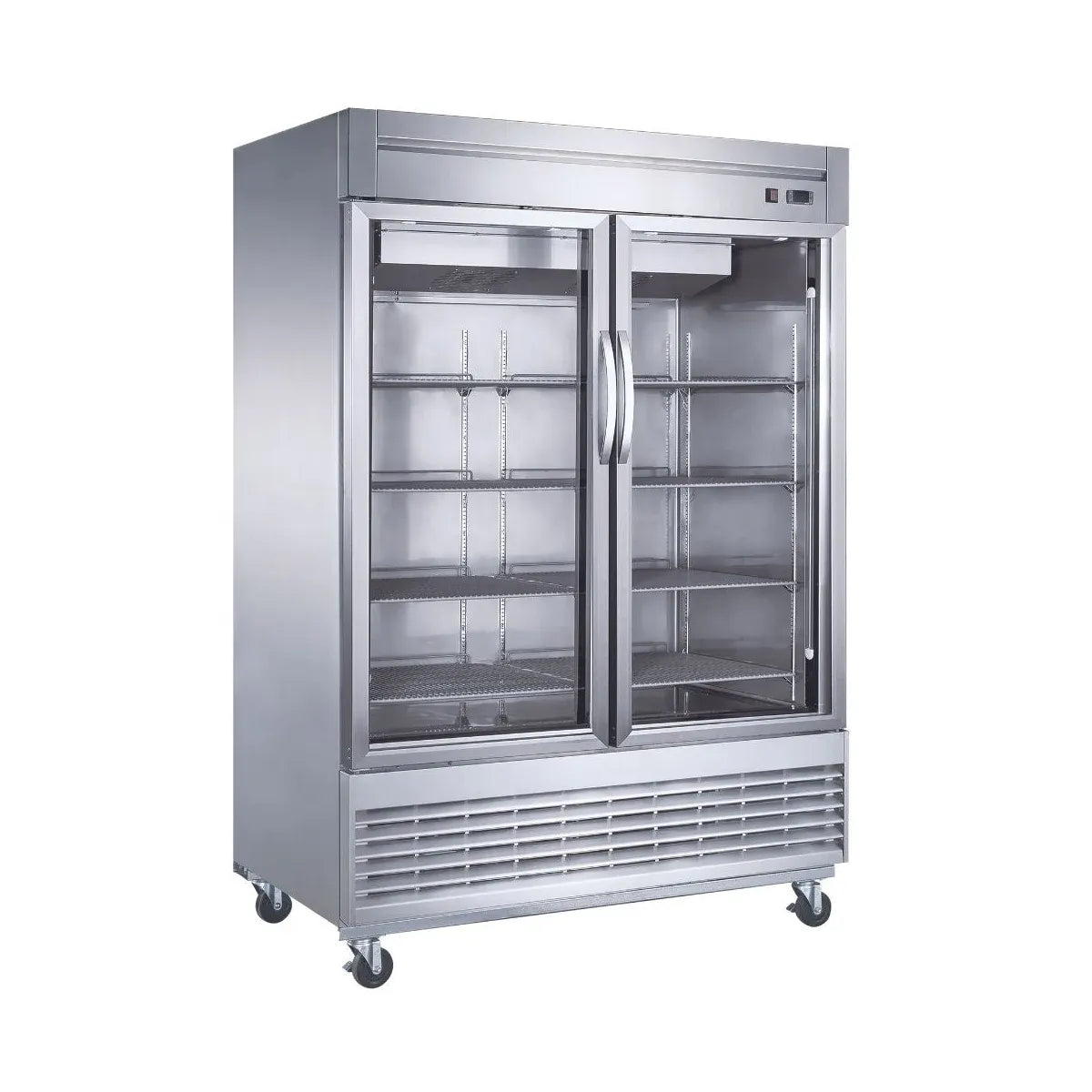 UR-54C-2G | Refrigerador vertical de acero inoxidable Migsa 1350 L con 2 puertas de cristal y control digital de temperatura