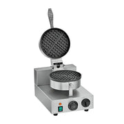 UWB-1 | Wafflera tipo americana Migsa 1200 W con plato de teflón, termostato ajustable y temporizador de 5 min