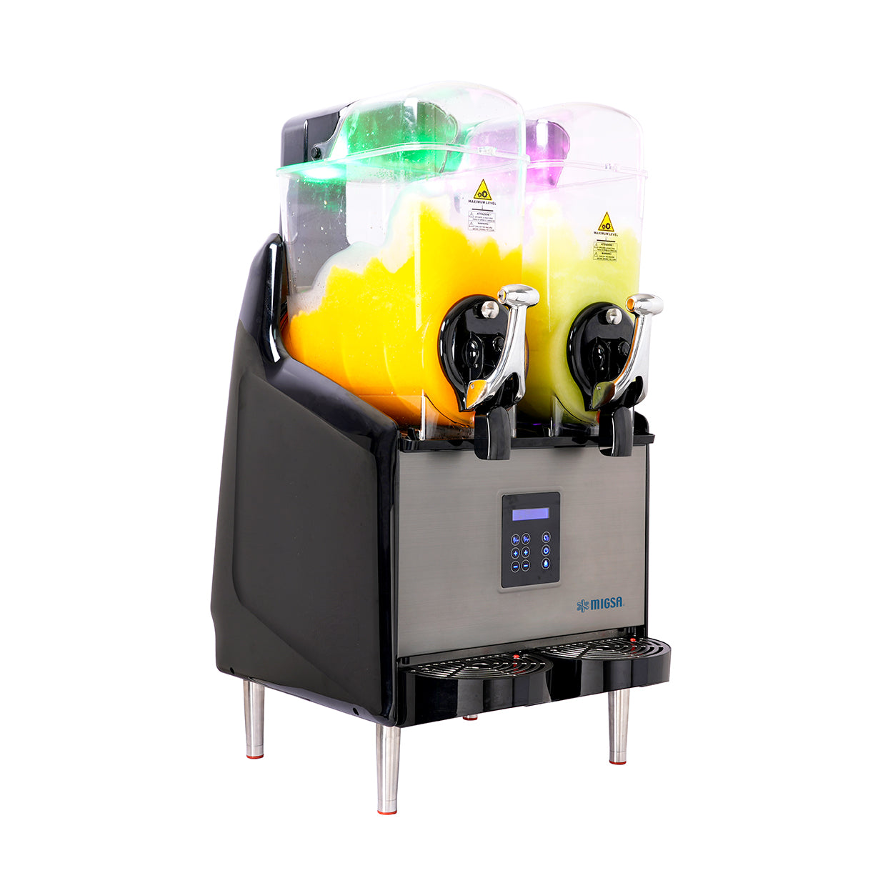 X-II | Granita Migsa  24 L con 2 tazones de 12 L, iluminación multicolor y control digital de temperatura