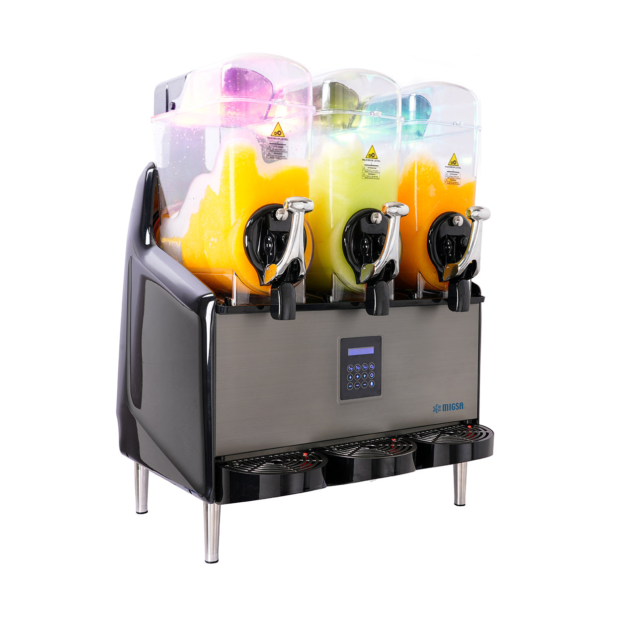 X-III | Granita Migsa 36 L con 3 tazones de 12 L, iluminación multicolor y control digital de temperatura