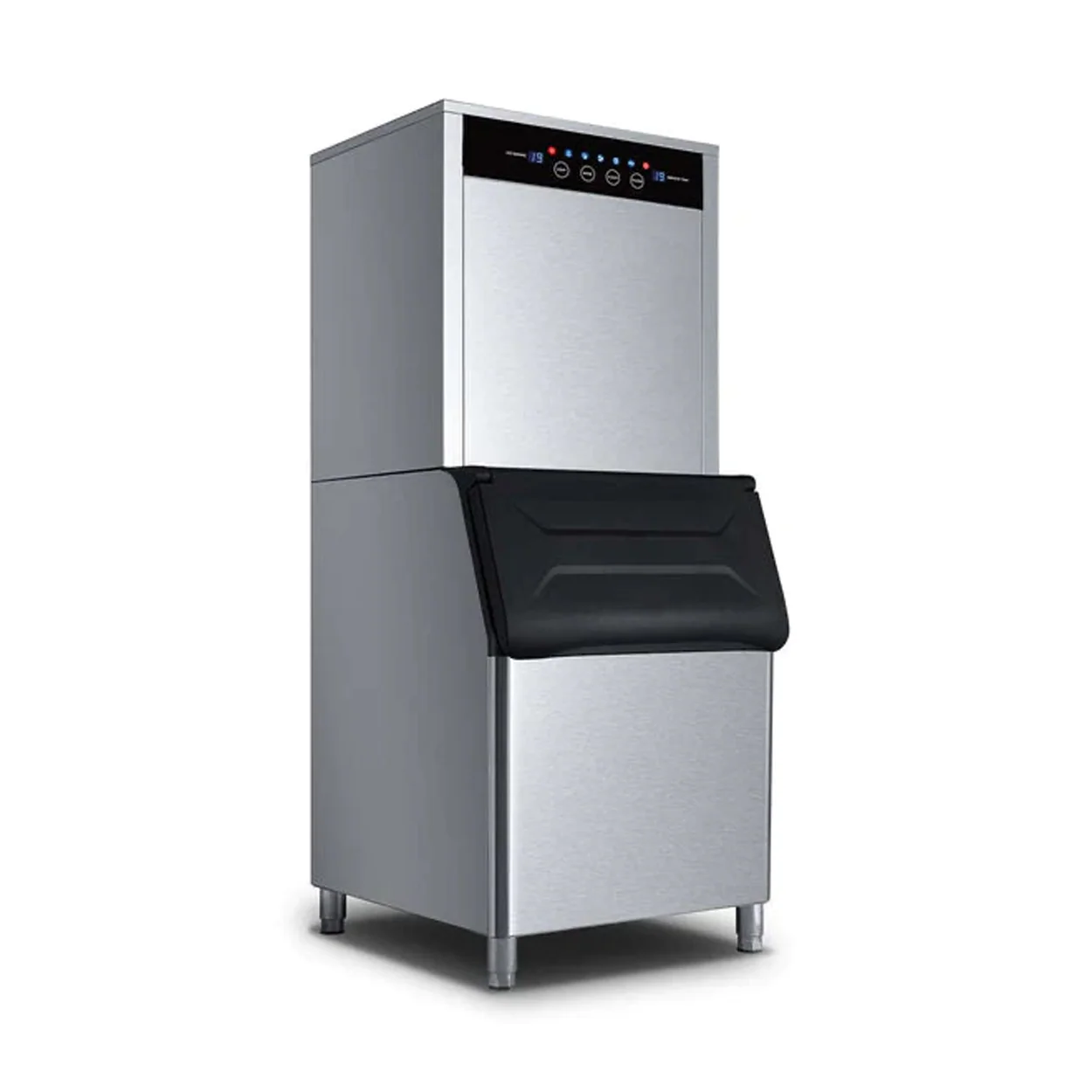 HB-160F | Máquina fabricadora de hielo frappé modular Migsa 160 kg por día con depósito de 105 kg y filtro de agua incluido