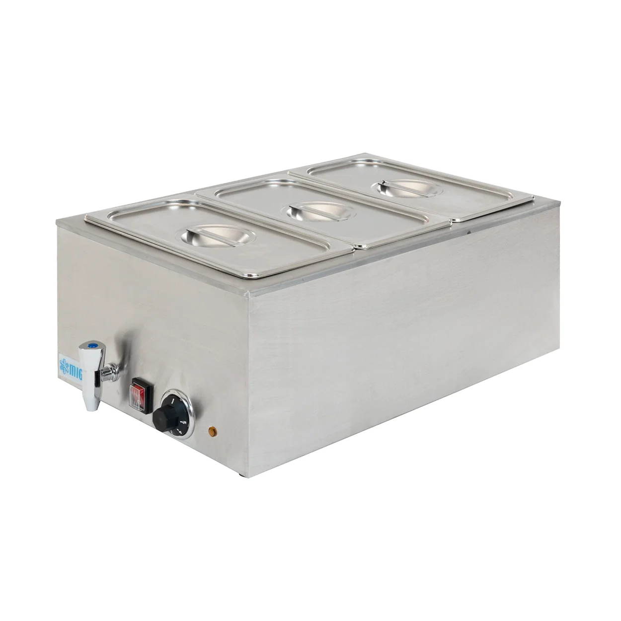 ZCK165AT-3 | Baño María eléctrico Migsa  1200 W con 3 insertos y llave de drenaje