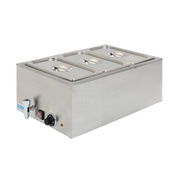 ZCK165AT-3 | Baño María eléctrico Migsa  1200 W con 3 insertos y llave de drenaje