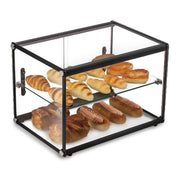 ZW-65 | Vitrina exhibidora neutra Migsa 65 L con cristal recto, 2 niveles y puertas corredizas traseras